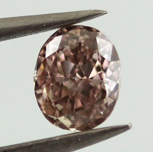 Fancy Pink Brown Diamond, Oval, 0.42 carat, SI1- C
