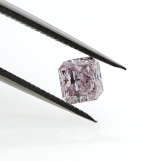 Fancy Pink Purple Diamond, Radiant, 0.42 carat, SI2 - B