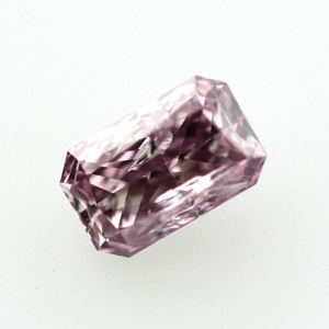 Fancy Purplish Pink Diamond, Radiant, 0.45 carat - B