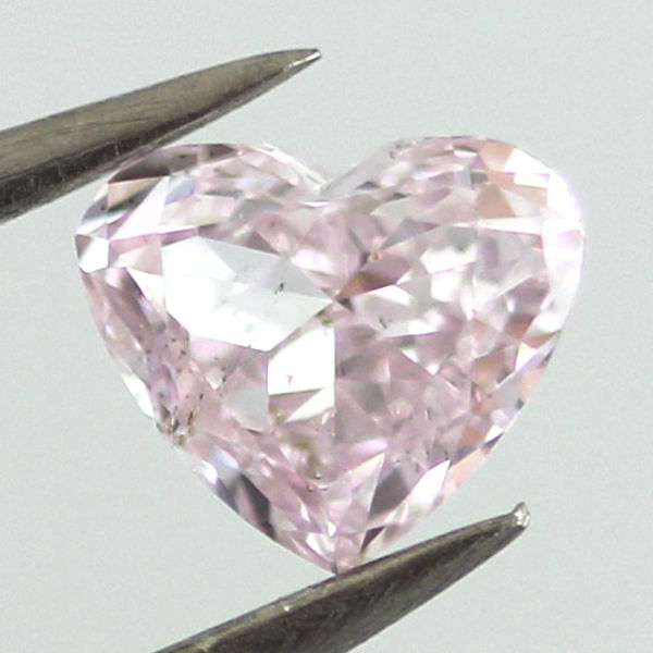 Fancy Purplish Pink Diamond, Heart, 0.37 carat, SI2- C
