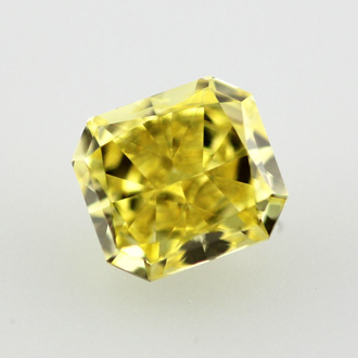 Fancy Vivid Yellow Diamond, Radiant, 0.72 carat, VS1 - B