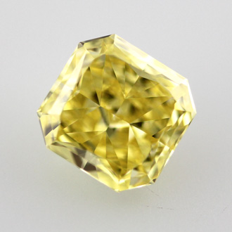 Fancy Vivid Yellow Diamond, Radiant, 1.14 carat, VS2- C