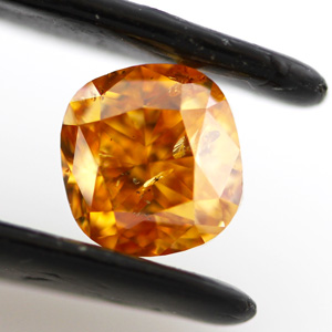 Fancy Vivid Yellowish Orange Diamond, Cushion, 1.53 carat - B