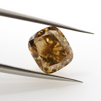 Fancy Yellow Brown Diamond, Cushion, 1.49 carat, VS2 - B
