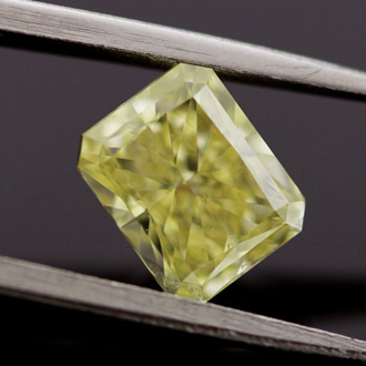 Fancy Yellow Diamond, Radiant, 1.00 carat, SI1 - B