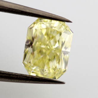 Fancy Yellow Diamond, Radiant, 0.92 carat, SI1- C