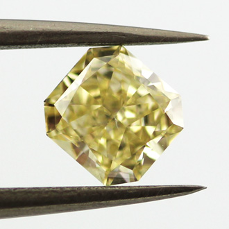 Fancy Yellow Diamond, Radiant, 0.74 carat, SI1 - B