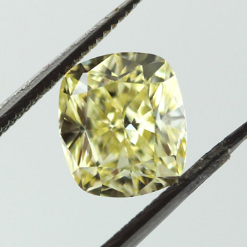 Fancy Yellow Diamond, Cushion, 2.32 carat, IF- C