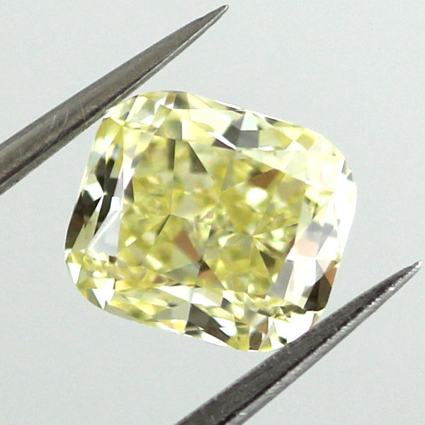 Fancy Yellow Diamond, Cushion, 1.59 carat, VVS2- C