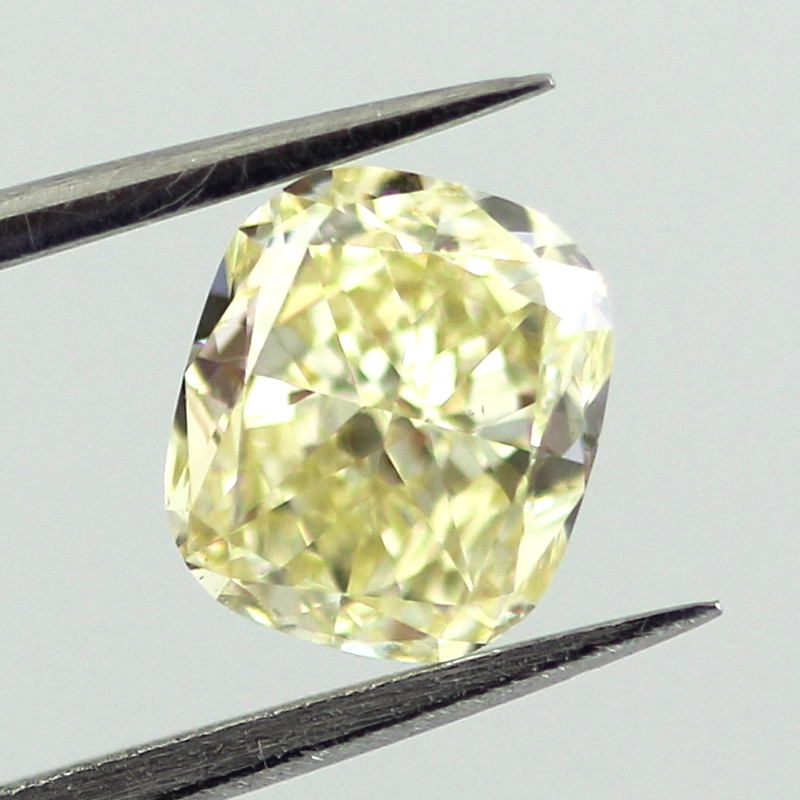 Fancy Yellow Diamond, Cushion, 1.24 carat, SI1 - B