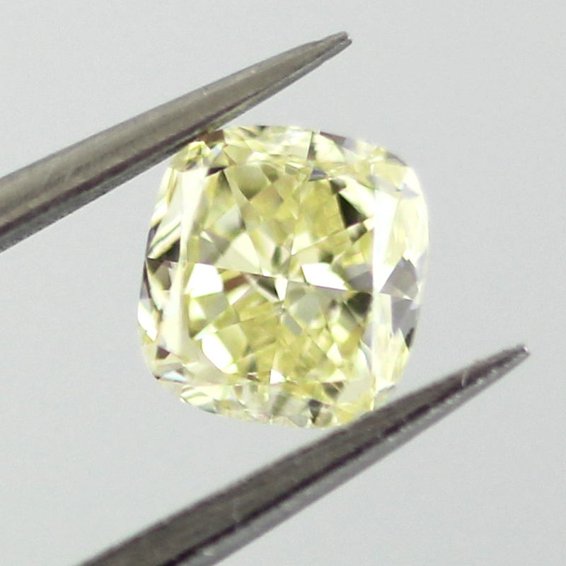 Fancy Yellow Diamond, Cushion, 0.51 carat, VS1- C