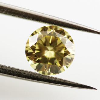 Fancy Yellow Diamond, Round, 0.47 carat, SI1 - B