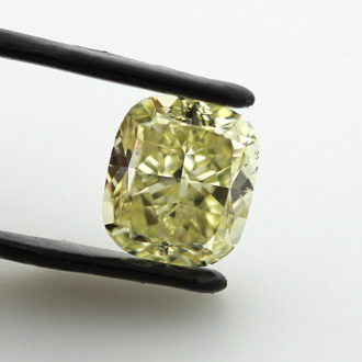 Fancy Yellow Diamond, Cushion, 5.03 carat, SI1 - B