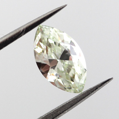 Fancy Yellow green Diamond, Marquise, 0.70 carat, SI1- C