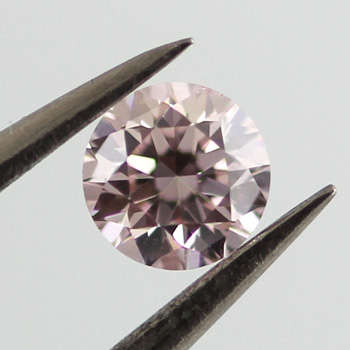 Light Pink Diamond, Round, 0.14 carat- C