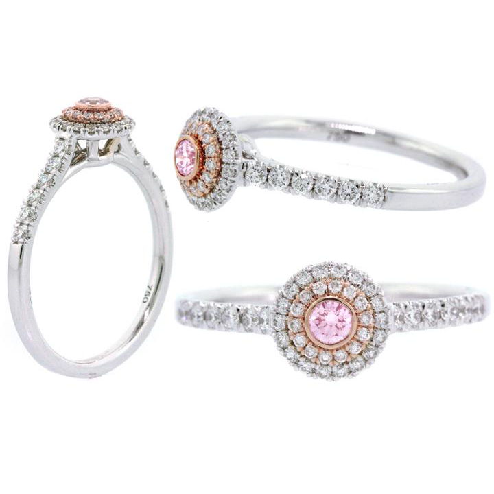 Argyle Pink Diamond Ring, Round, 0.06 carat, SI1