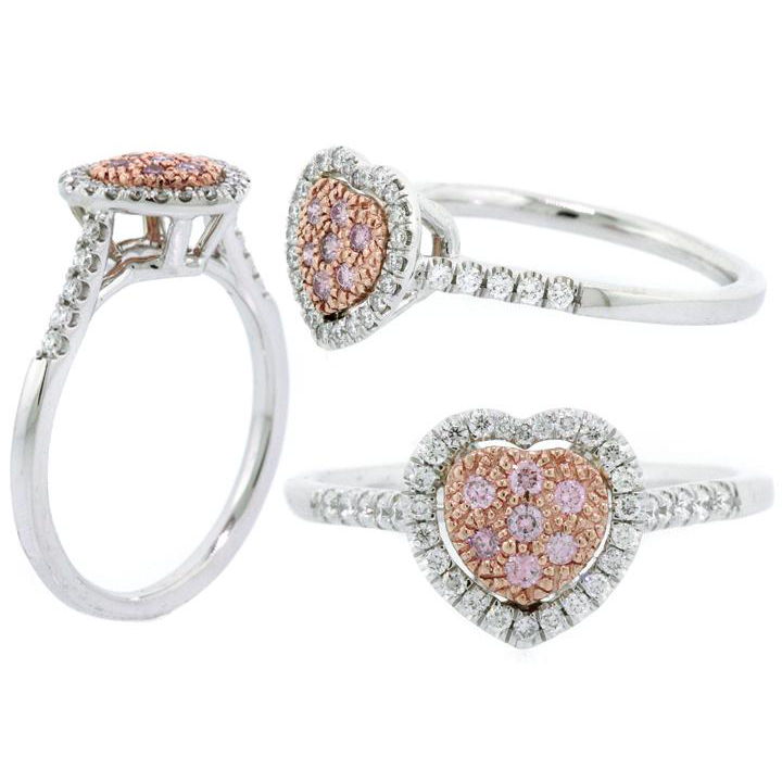 Argyle Purplish Pink Diamond Ring, Round, 0.08 carat, SI1