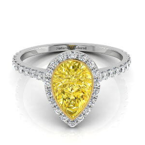 Engagement rings with yellow diamonds