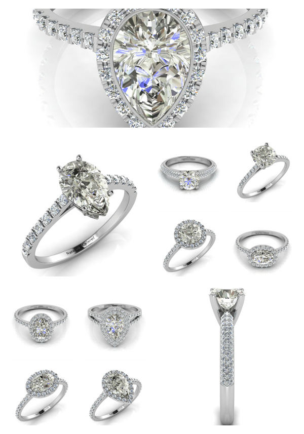 Common Settings for Gray Diamond Rings and Engagement Rings