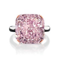 10 Carat Fancy Light Purplish Pink Diamond Ring