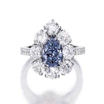 1.80ct Deep Blue Diamond Ring