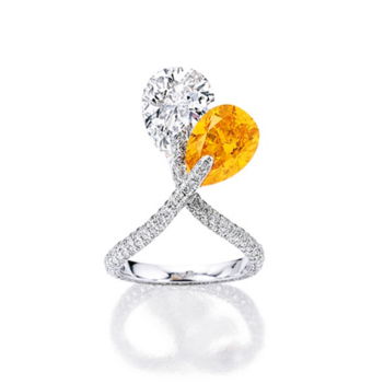 4.08ct Vivid Orange Diamond Ring