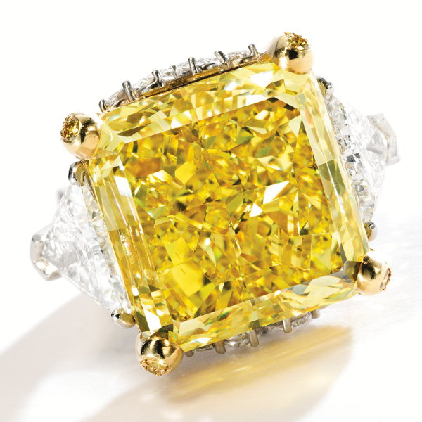 51.75 carat vivid yellow diamond by Sotheby's
