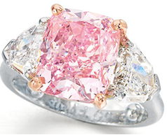 5.00 carat Fancy Vivid Pink diamond - price per carat record holder