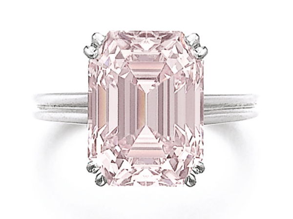 5 carat pink diamond cartier ring