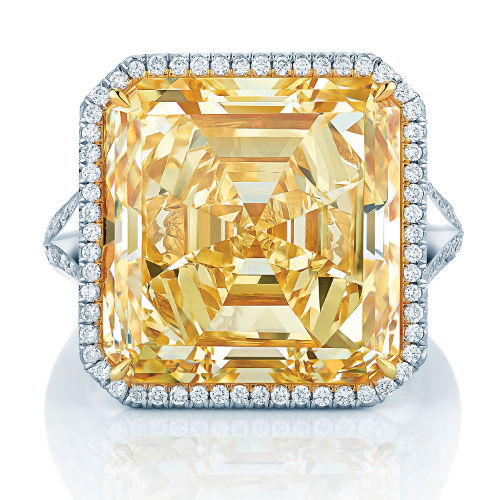 16 Carat Fancy Intense Yellow Diamond Ring by Birks