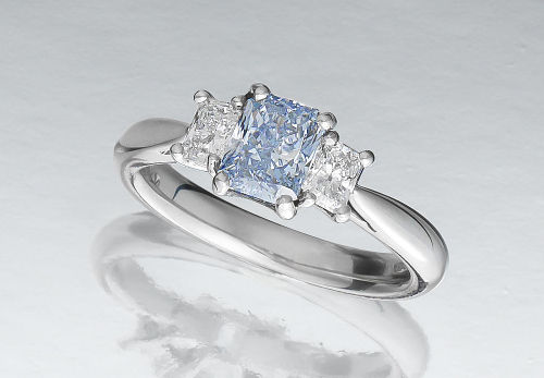 Bonhams 1.02 carat Blue Diamond Ring