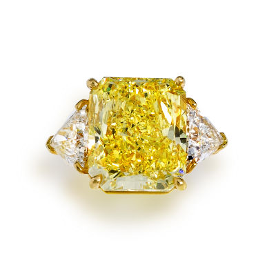 Bulgari 21.07 carat Intense Yellow Diamond Ring by Bonhams