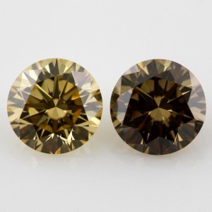 Fancy Brownish Yellow Diamond & Fancy Dark Yellowish Brown Diamond
