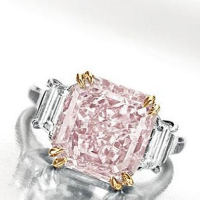 Harry Winston 6.10 carat Intense Pink Diamond Ring