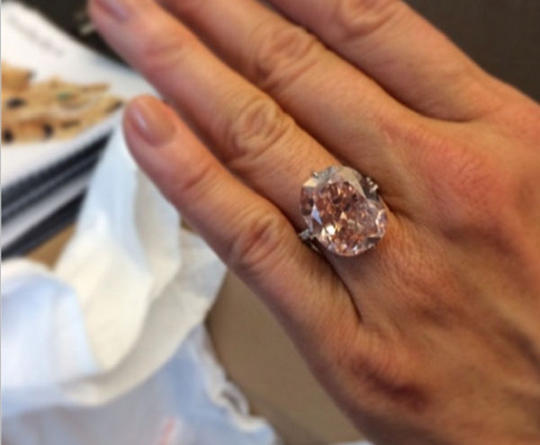 Intense Orangy Pink Diamond Ring 15-carat
