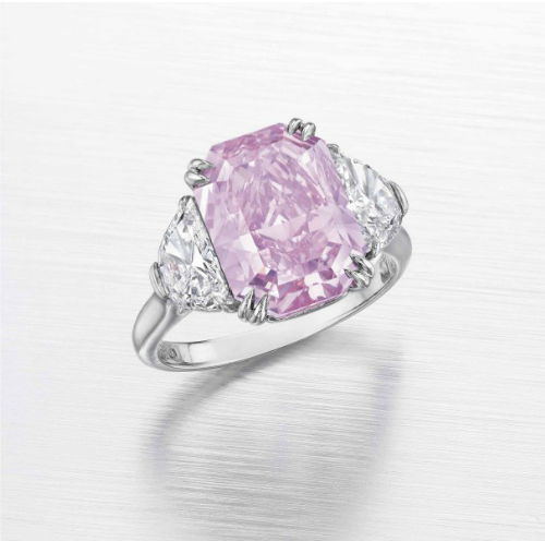 Fancy Intense Purplish Pink Diamond Ring 5.29ct Christies