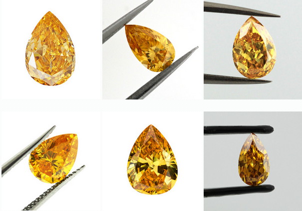 Pumpkin Diamonds Vivid Yellow 
Orange Diamonds
