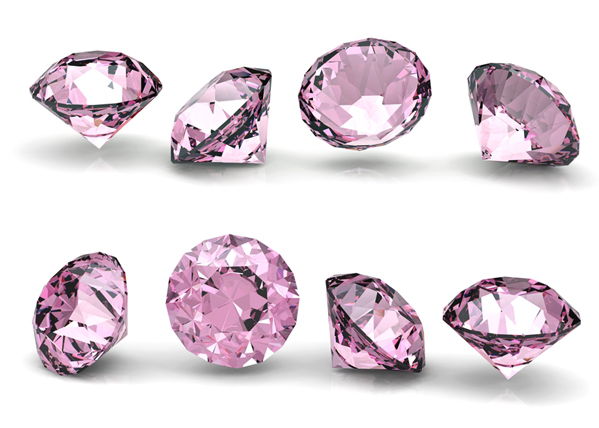Round Pink Diamond Illustration