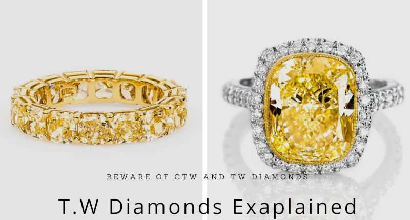 7 carat yellow diamond vs 7 carats TW diamonds