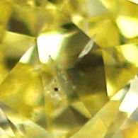 Zoom on SI2 incusion in a Yellow Diamond