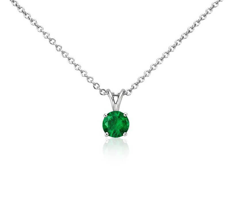 Emerald Solitaire Pendant