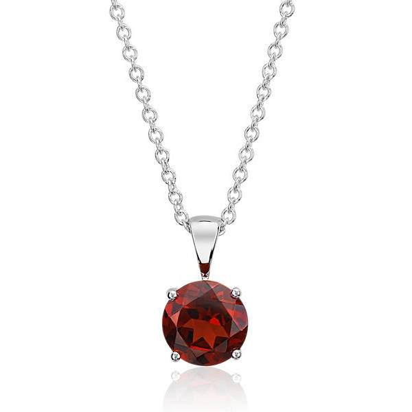 Garnet Solitaire Pendant