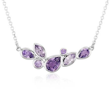 Mixed Shape Amethyst Necklace
