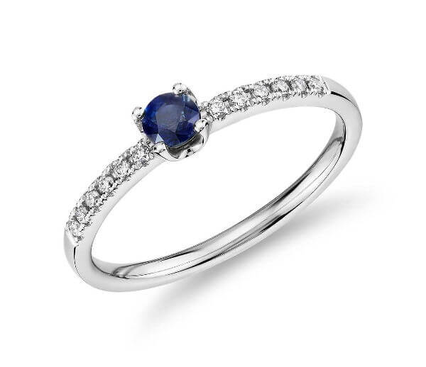Petite Sapphire Stacking Diamond Ring