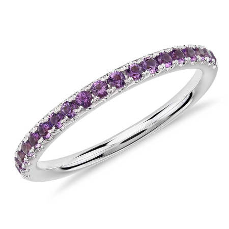 Riviera Pavé Amethyst Ring