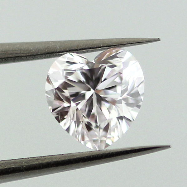 Faint Pink Diamond, Heart, 0.53 carat, VS1- C