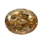 Fancy Brown Orange Diamond, Oval, 1.02 carat, SI1 - Thumbnail