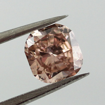 Fancy Brown Pink Diamond, Cushion, 0.56 carat