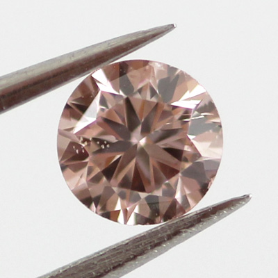 Fancy Brown Pink Diamond, Round, 0.22 carat, SI2