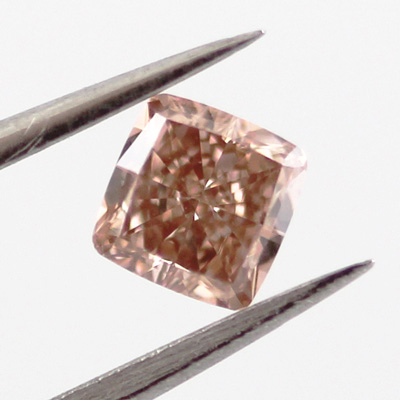 Fancy Brown Pink Diamond, Cushion, 0.33 carat, VS2